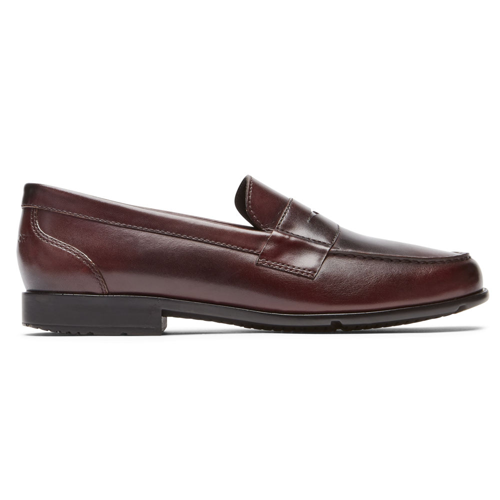 Rockport Singapore Mens Loafers - Classic Penny Dark Brown - QT1253896